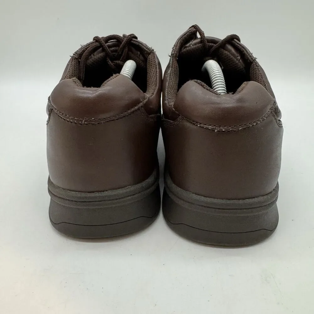 Dr. Scholl's Ross Derby Shoes Men's 10.5W Brown Leather Split Toe Lace Up Oxford